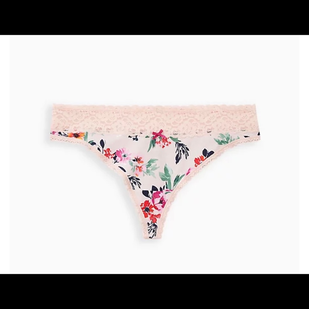 Torrid 4 4X Pink Floral Thong NWT - Picture 1 of 1